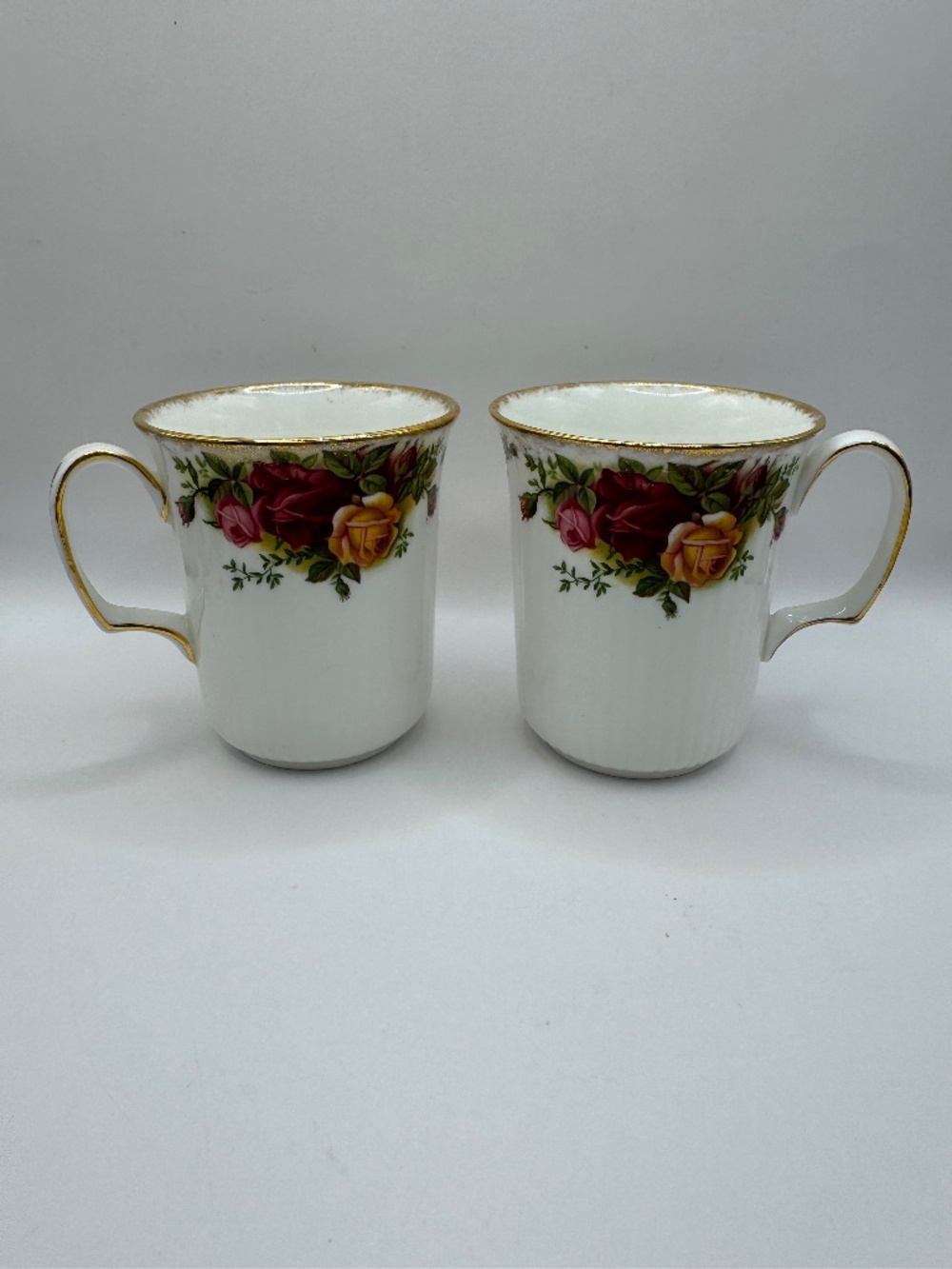 Royal Albert Old Country Roses Bristol Becker Coffee Mug set of 2